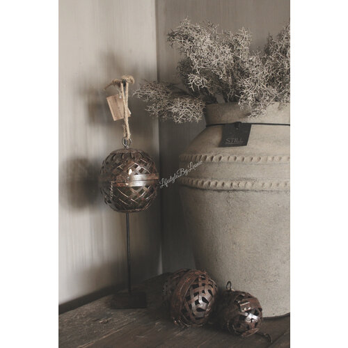 Set metalen (kerst) bollen Mini - 3 stuks 