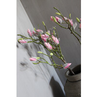Zijden Magnolia tak in knop Soft pink 91 cm