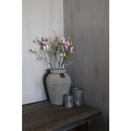 Zijden Magnolia tak in knop Soft pink 91 cm 
