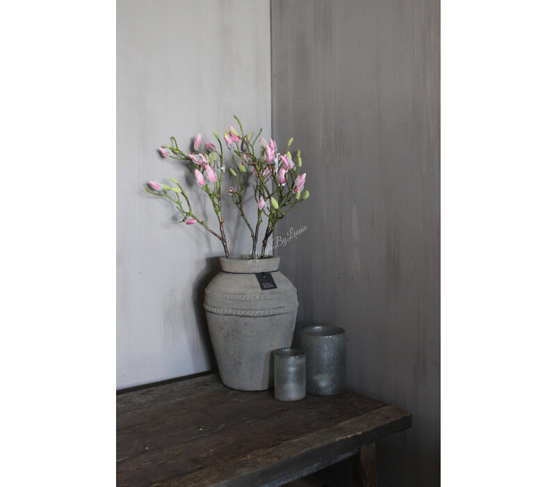 Zijden Magnolia tak in knop Soft pink 91 cm