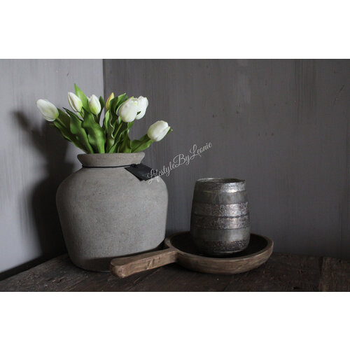 Bos namaak Tulpen Vermeer white green 30 cm 
