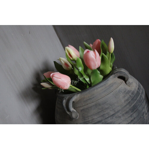 Bos namaak Tulpen Vermeer light pink 30 cm 