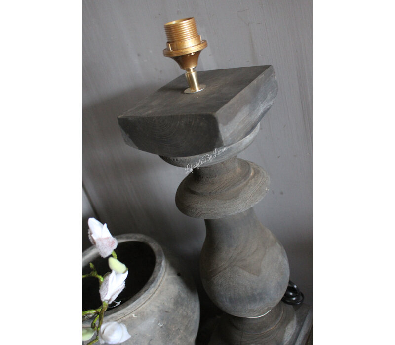 Baluster lampvoet Ruby antique grey