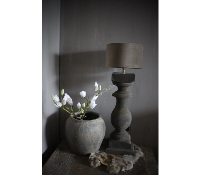 Baluster lampvoet Ruby antique grey