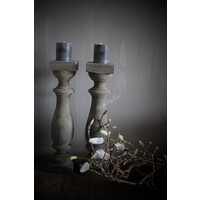 Baluster kandelaar Riley grey wash vierkant 50 x 12 cm