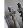 LUKSA Baluster kandelaar Riley grey wash vierkant 50 x 12 cm