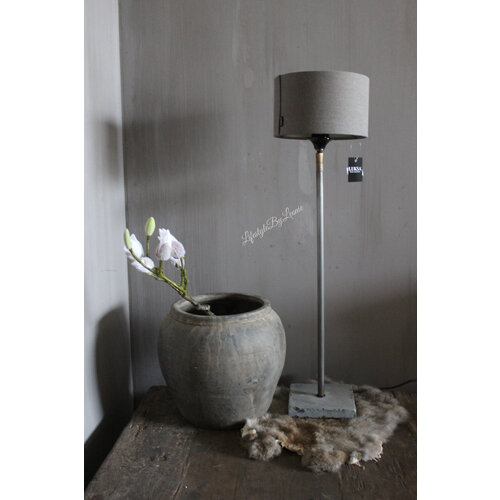 Cilinder lampenkap Luk taupe 20 x 12 cm 