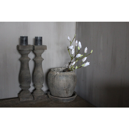 Namaak Magnolia tak in knop wit 73 cm 