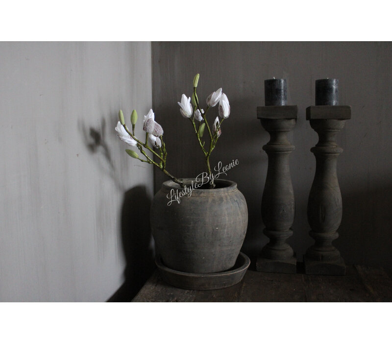 Namaak Magnolia tak in knop wit 73 cm