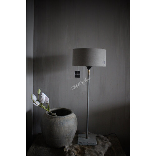 Aura Peeperkorn lamp met hardstenen voet grijs 55 cm 