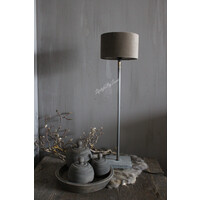 Aura Peeperkorn lamp met hardstenen voet grijs 55 cm