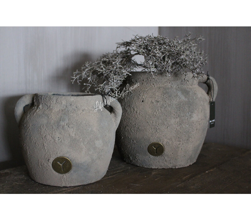 Brynxz kruik met 2 oren Rustic 19 x 14 cm