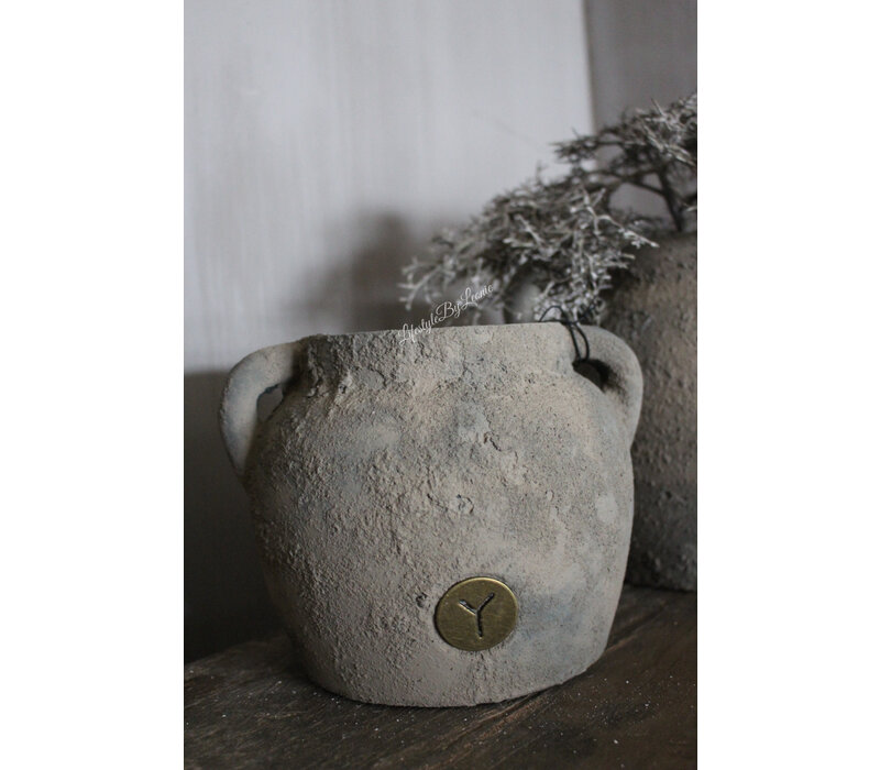 Brynxz kruik met 2 oren Rustic 19 x 14 cm