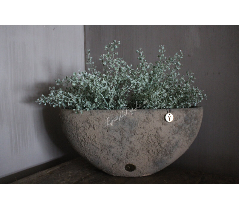 Brynxz planter oval conic Rustic 43 x 20 x 16 cm