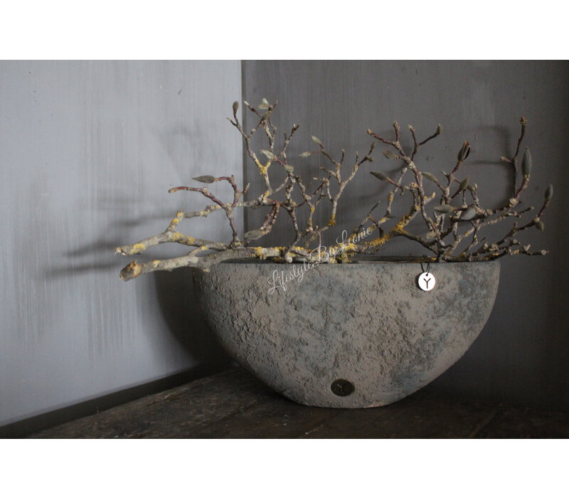 Brynxz planter oval conic Rustic 43 x 20 x 16 cm