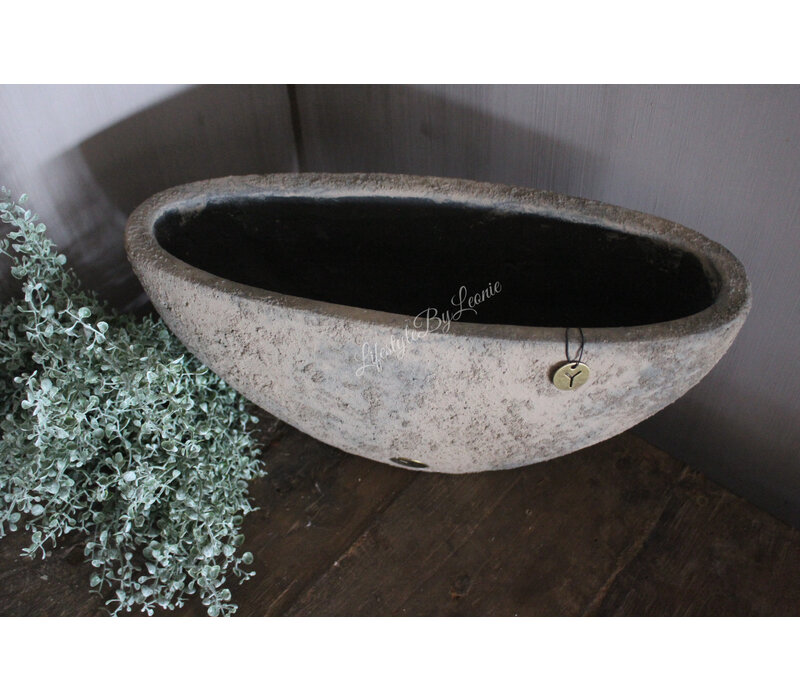 Brynxz planter oval conic Rustic 43 x 20 x 16 cm