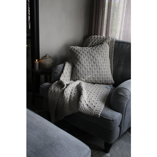 SILT woondeken / plaid Texel grey 