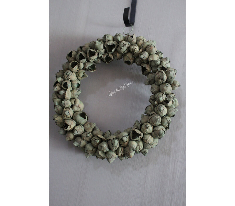 Krans Coco fruit thin Laurel green 30 cm