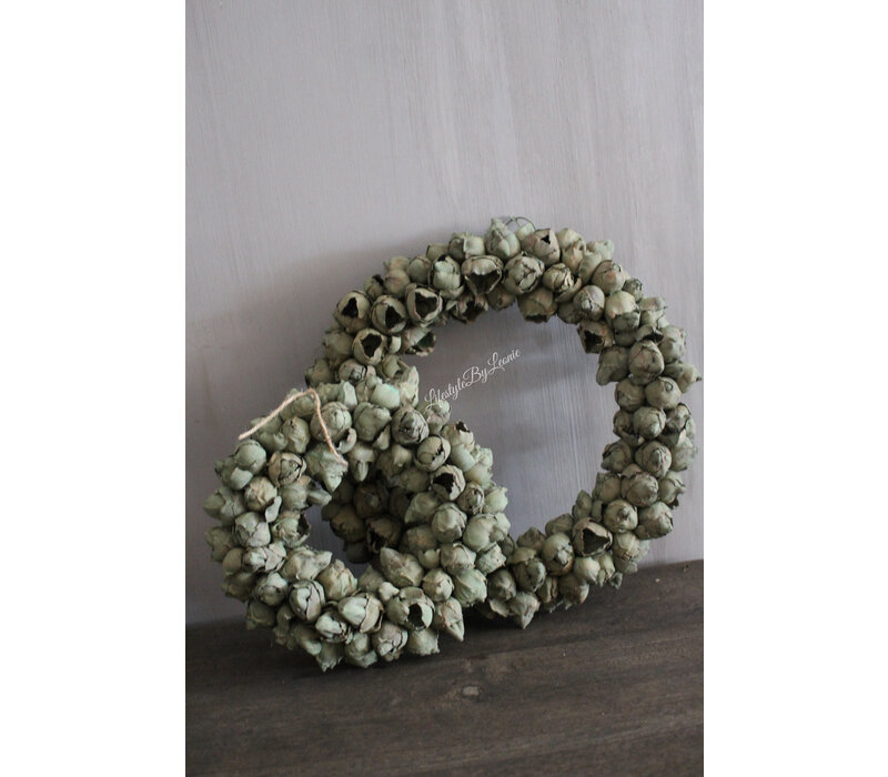 Krans Coco fruit thin Laurel green 30 cm