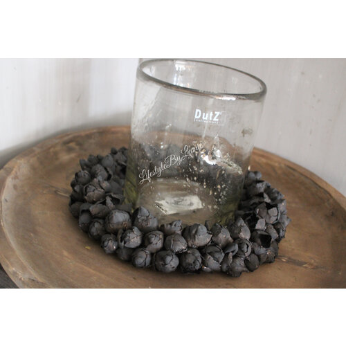 Krans Coco fruit thin Black 30 cm 