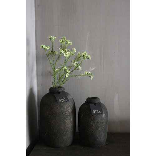 STILL stenen vaas / fles kruik Brown / gold 30 cm 