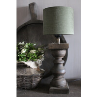 Houten baluster lampvoet Brown / gold 40 cm