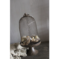 Bruine draad stolp op voet 30 cm