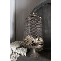 Bruine draad stolp op voet 30 cm