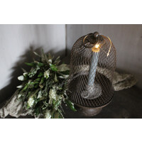 Bruine draad stolp op voet 30 cm