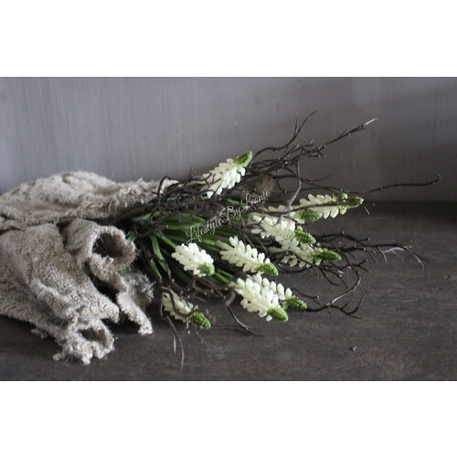 Namaak toef witte druifjes en berktakjes 40 cm 