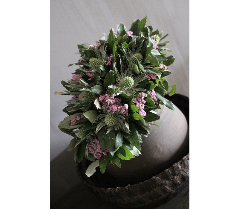 Groene toef met Limonium en Steeneik
