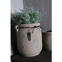 Brynxz stenen pot Rustic 2 ears rope 32 x 30 cm