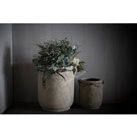 Brynxz stenen pot Rustic 2 ears rope 32 x 30 cm