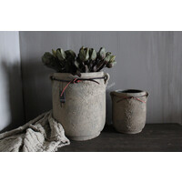 Brynxz stenen pot Rustic 2 ears rope 32 x 30 cm