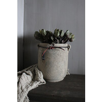 Brynxz stenen pot Rustic 2 ears rope 32 x 30 cm