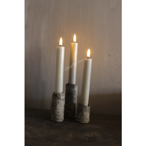 Wax LED dinerkaars Sand 15 cm set van 2 