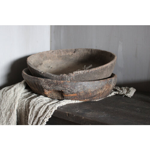 Authentieke oude houten schaal China 40 cm 