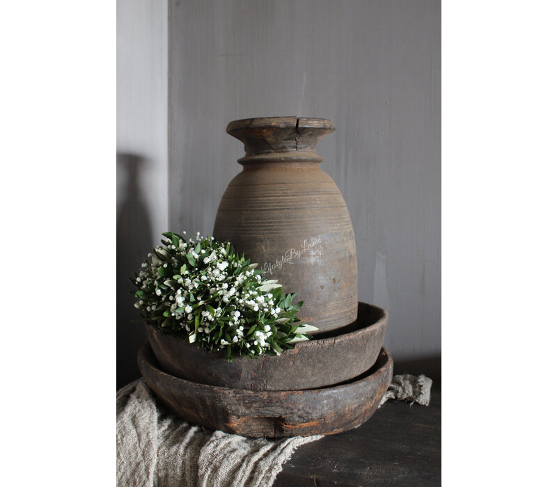 Groene toef met wit Gipskruid 30 cm