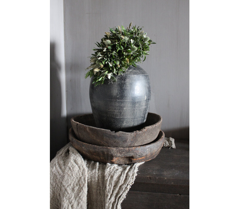 Groene toef met witte Distel en Magnolia