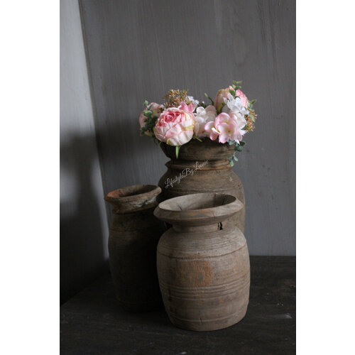 Namaak boeket Pioenroos - euca Pink 30 cm 