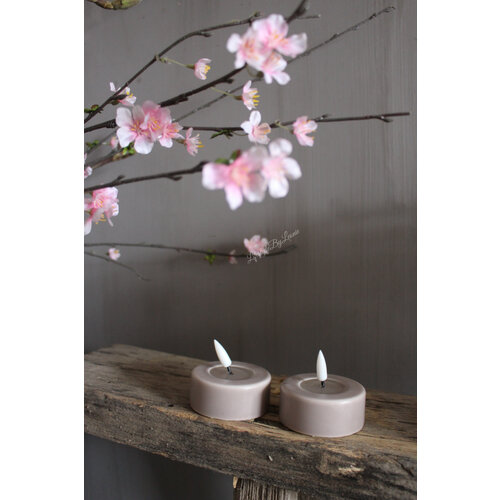 LED waxinelichtjes Jumbo Soft rose set van 2 