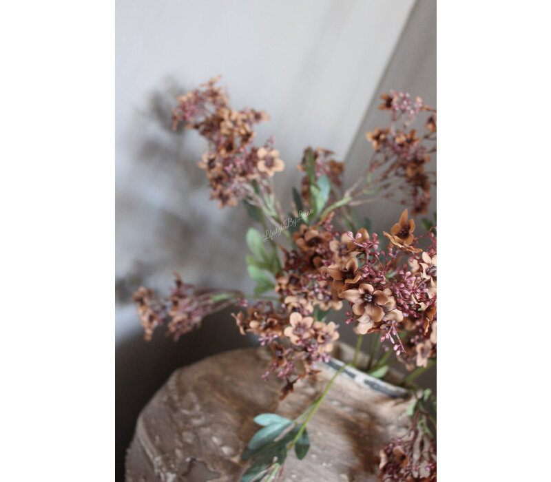Brynxz zijden tak Baby's Breath light brown 80 cm