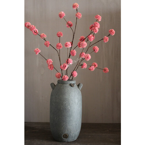 Brynxz hoge smalle vaas met oortjes Vintage 34 cm 