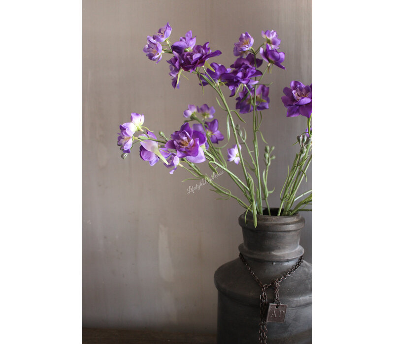 Zijden tak Delphinium purple 83 cm