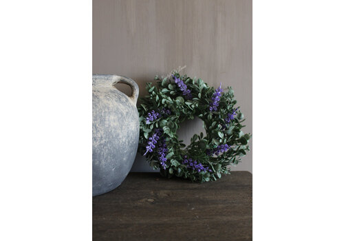 Namaak krans Lavendel en Euca 23 cm