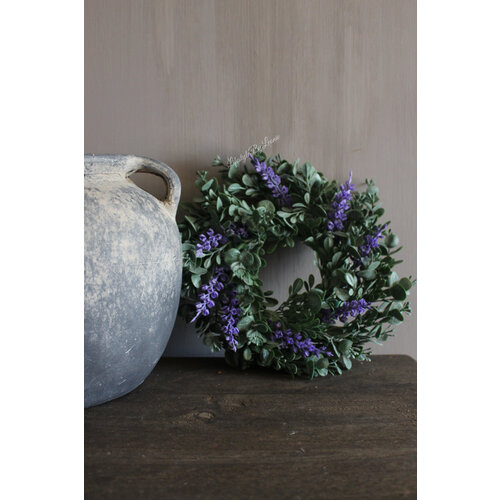 Namaak krans Lavendel en Euca 23 cm 