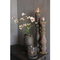 Zijden Cosmos tak white/salmon 66 cm
