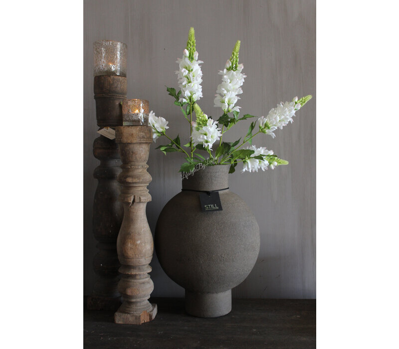 Zijden tak Lupine white 77 cm