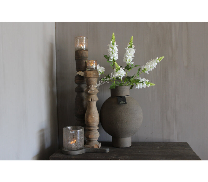 Zijden tak Lupine white 77 cm