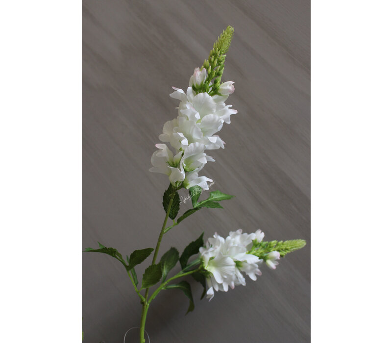 Zijden tak Lupine white 77 cm